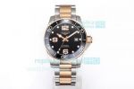 Swiss Replica Longines HydroConquest Two Tone Rose Gold Watch Black Dial 41MM